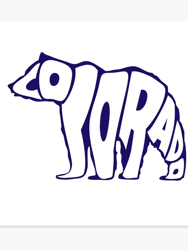 750x1000 Colorado Bear Word Art Canvas Print