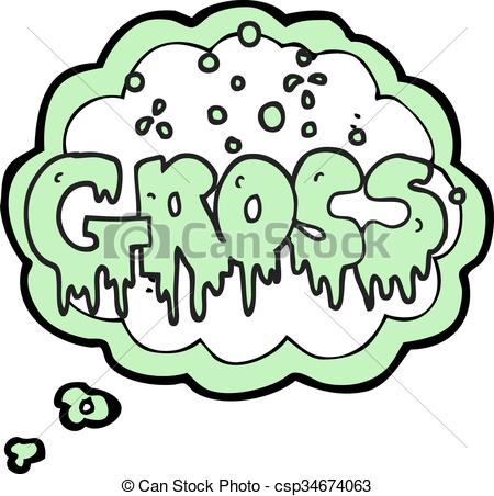 450x452 freehand drawn thought bubble cartoon word gross clip art vector