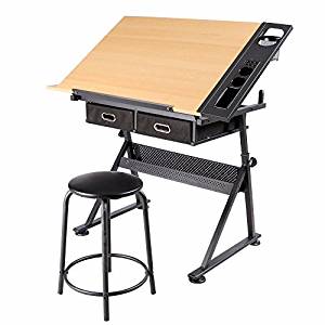300x300 Yaheetech Height Adjustable Drafting Table Desk