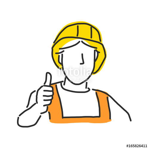 500x500 Labor Builder And Worker In Various Poses Hand Drawn Line