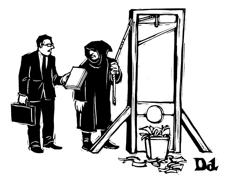 900x719 Caption Contest An Office Worker Hands Papers Drawing