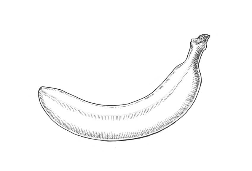 850x576 How To Draw A Banana