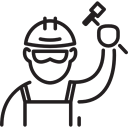 256x256 Work, Construction, Hammers, People, Working, Worker Icon