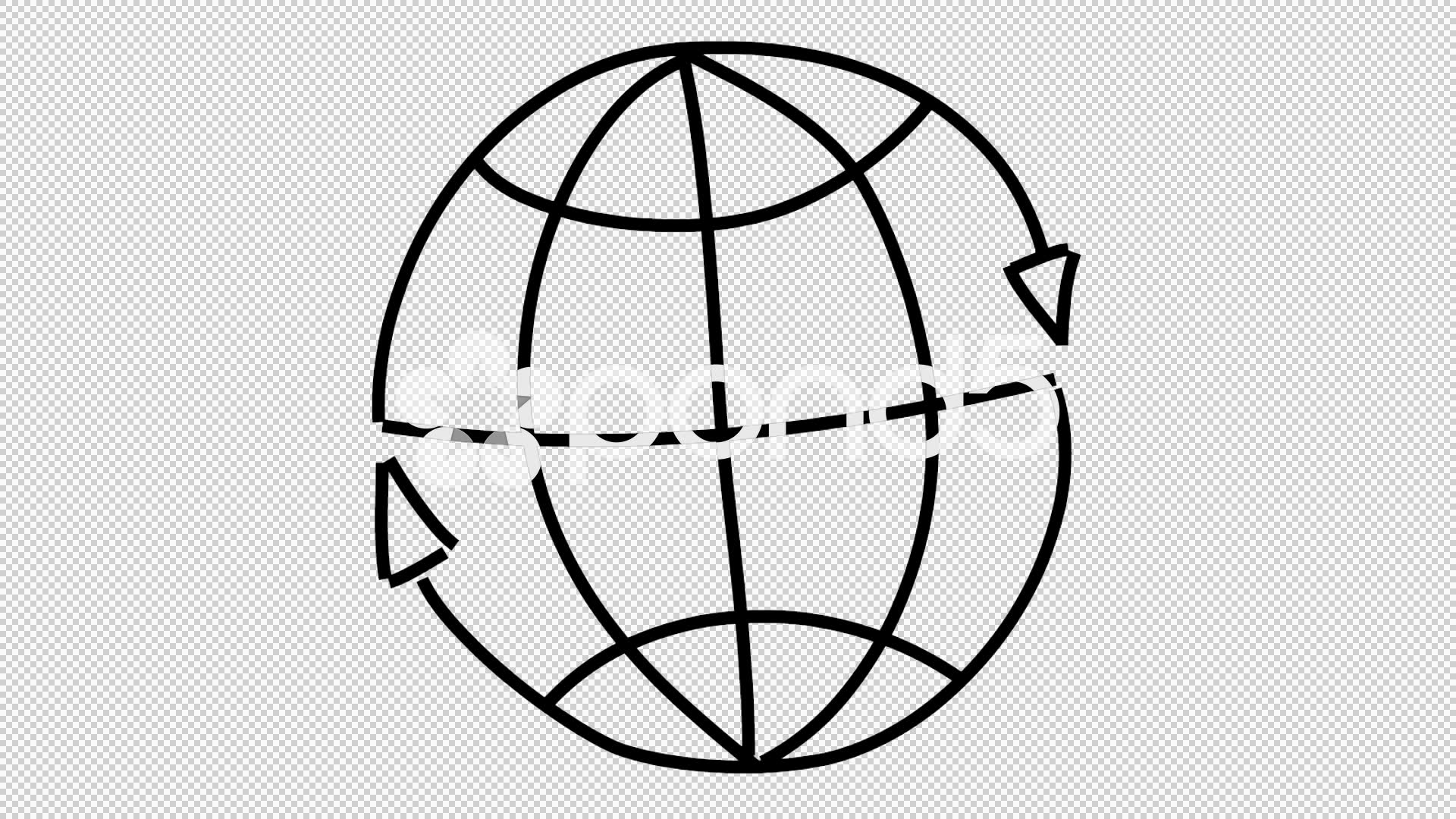 1920x1080 Atlas World Map Globe Internet Line Drawing Illustration Animation