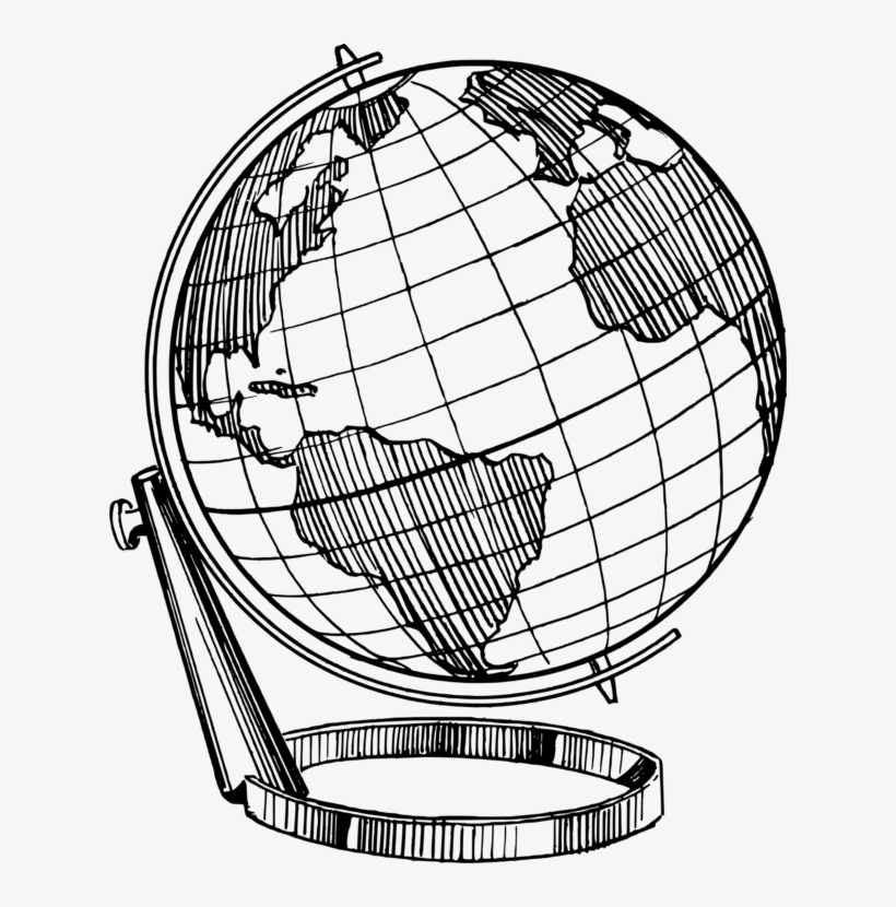 820x830 Globe Drawing Line Art Earth World