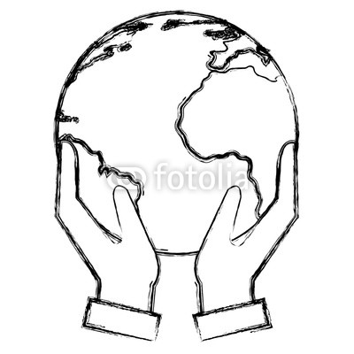 World In Hands Drawing | Free download on ClipArtMag