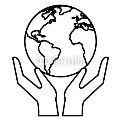 400x400 Hands With World Planet Vector Illustration Design Buy Photos