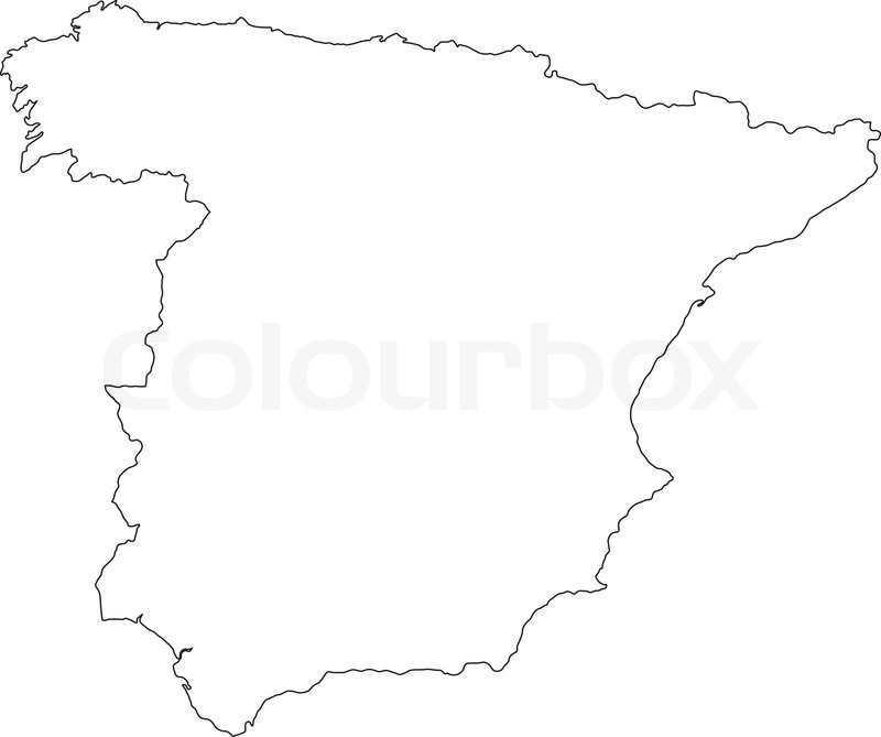 800x669 Spain Map Outline Vector Stock Colourbox Sweet