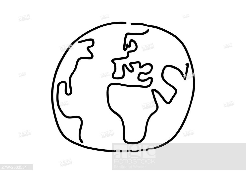 989x699 World Map Globe Earth, Stock Photo, Picture And Rights Managed