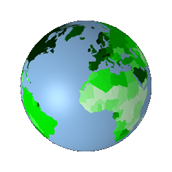 250x250 Interactive Earth Globe