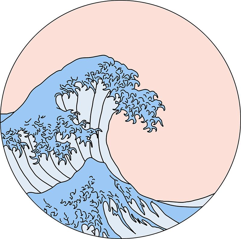 800x792 Aesthetic Wave Sticker Laptop Stickers Stickers, Tumblr