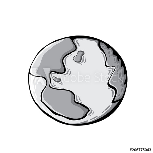 500x500 Earth Drawing On White Background World Map Or Globe In Doodles
