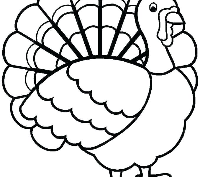 678x600 Turkey Outline Coloring