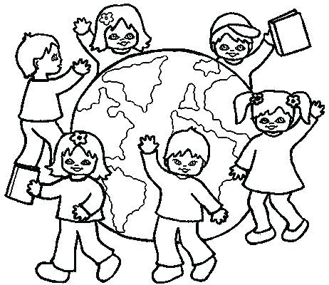462x400 Children Of The World Coloring Pages Children Around The World