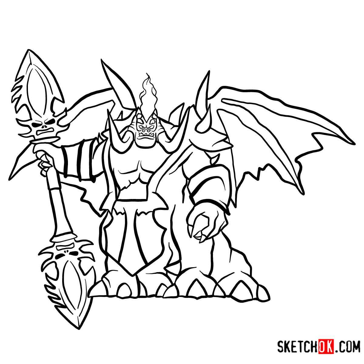 1200x1200 How To Draw Mannoroth The Destructor World Of Warcraft