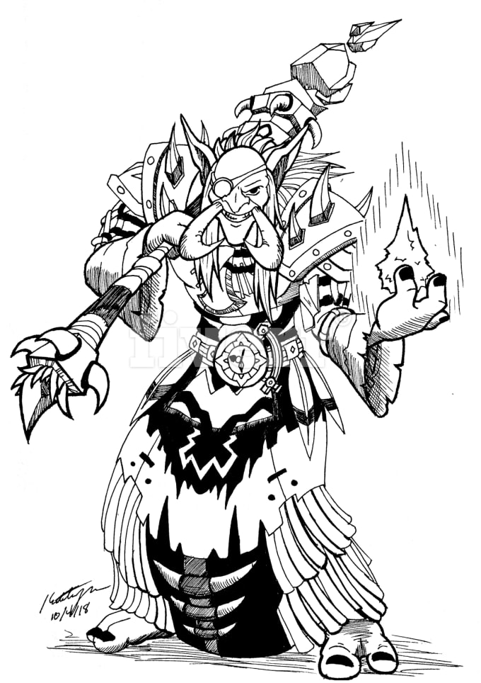 680x964 Draw Your World Of Warcraft Character