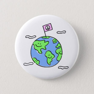 307x307 Girl Cartoon Drawing Badges Pins Zazzle Uk