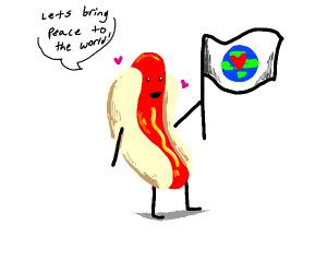 300x250 Peaceful Hot Dog