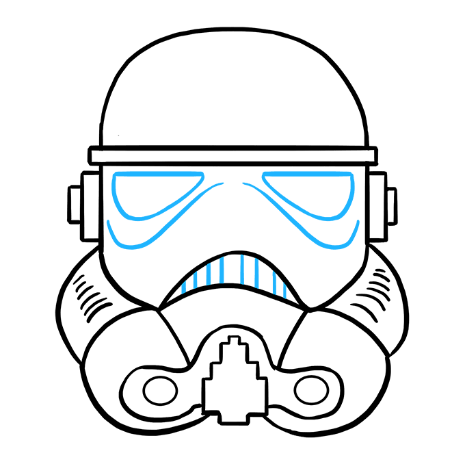 680x678 How To Draw A Stormtrooper Helmet Really Easy Drawing Tutorial