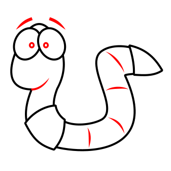 350x350 Drawing A Cartoon Worm In Kid Can Do Drawings Drawings