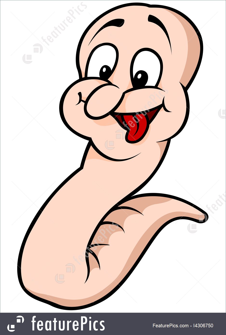 939x1392 Happy Little Worm Illustration