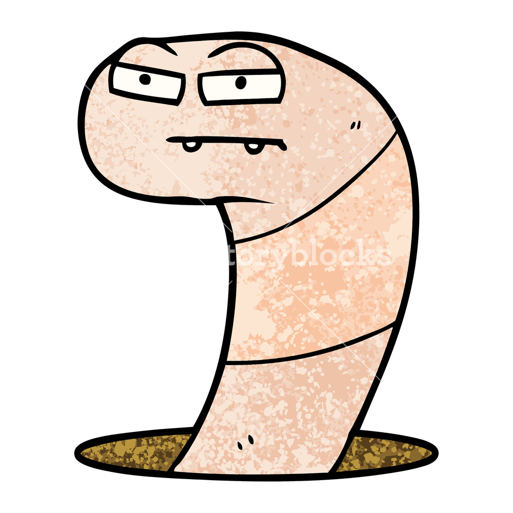1000x1000 Cartoon Worm Royalty Free Stock Image