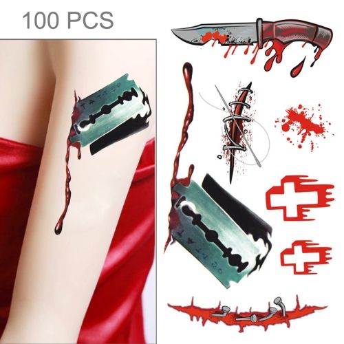 500x500 pcs halloween terror wound realistic blood injury scar