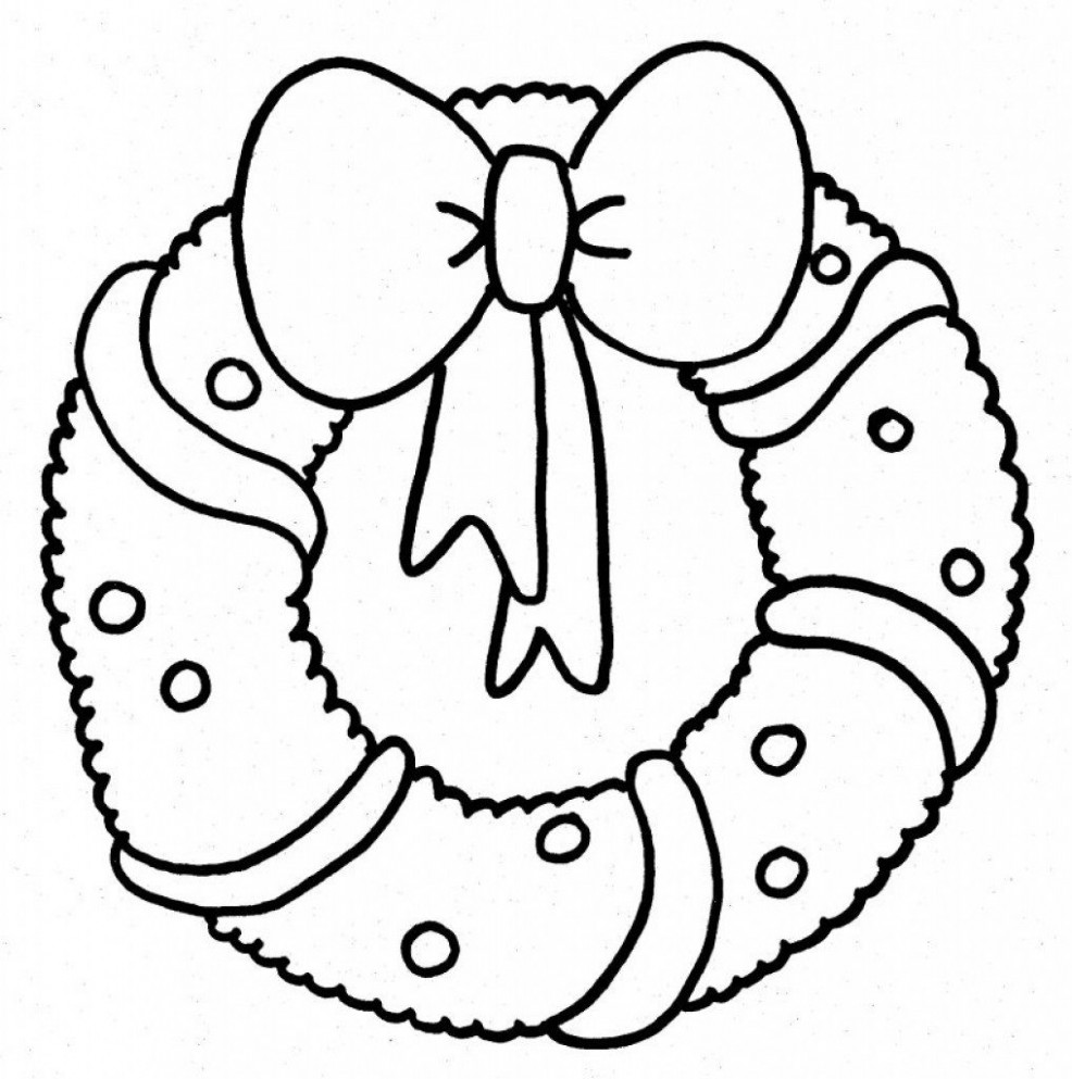 986x993 Christmas Wreath Drawing Epifanova Me For Coloring Page