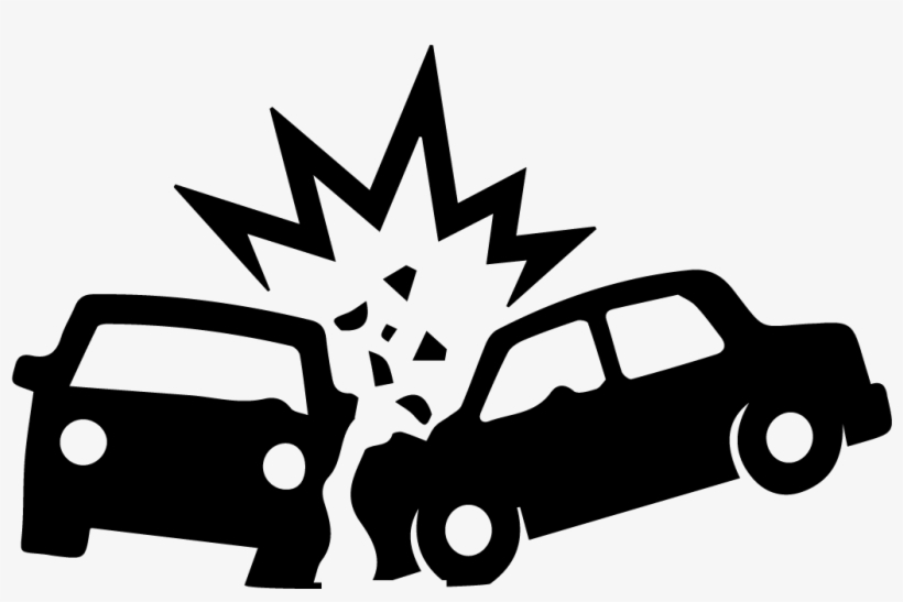 820x547 Black And White Car Crash Clipart Transparent Png