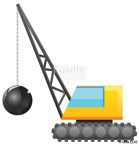 479x500 Crane With Wrecking Ball Image Stock Photo And Royalty Free