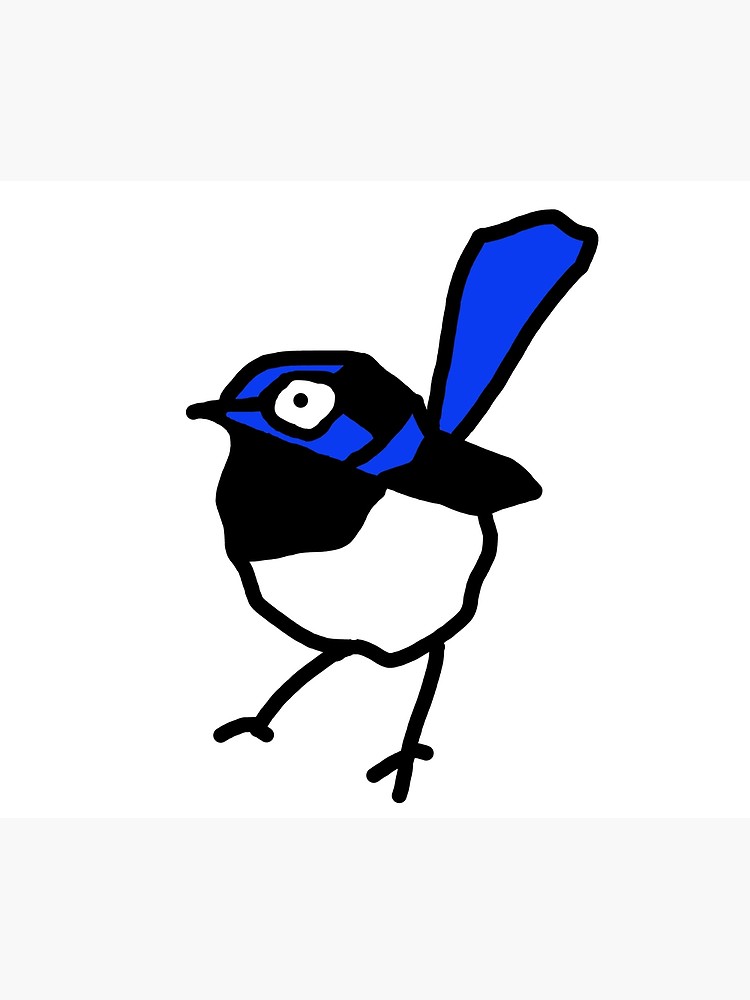 750x1000 annabel the blue wren framed print