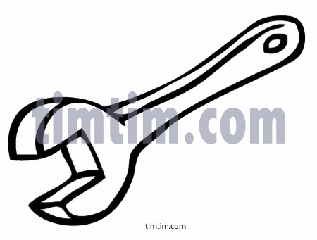 450x341 Free Drawing Of Crescent Wrench Bw From The Category Building Home