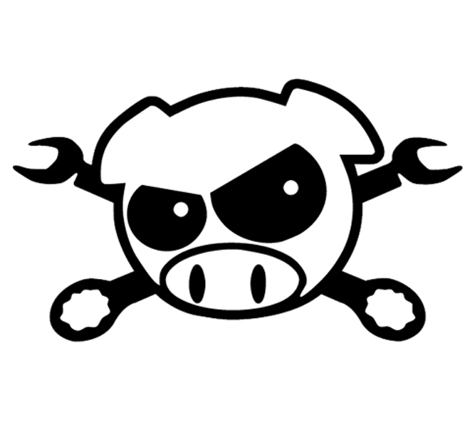 660x600 Rally Pig Sticker Decal