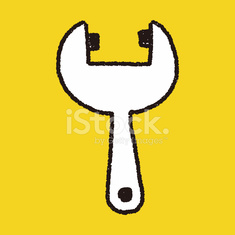 235x235 Wrench Doodle Drawing Stock Photos