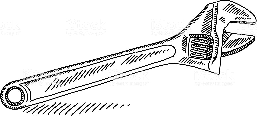 1024x464 Spanner Drawing, Pencil, Sketch, Colorful, Realistic Art Images