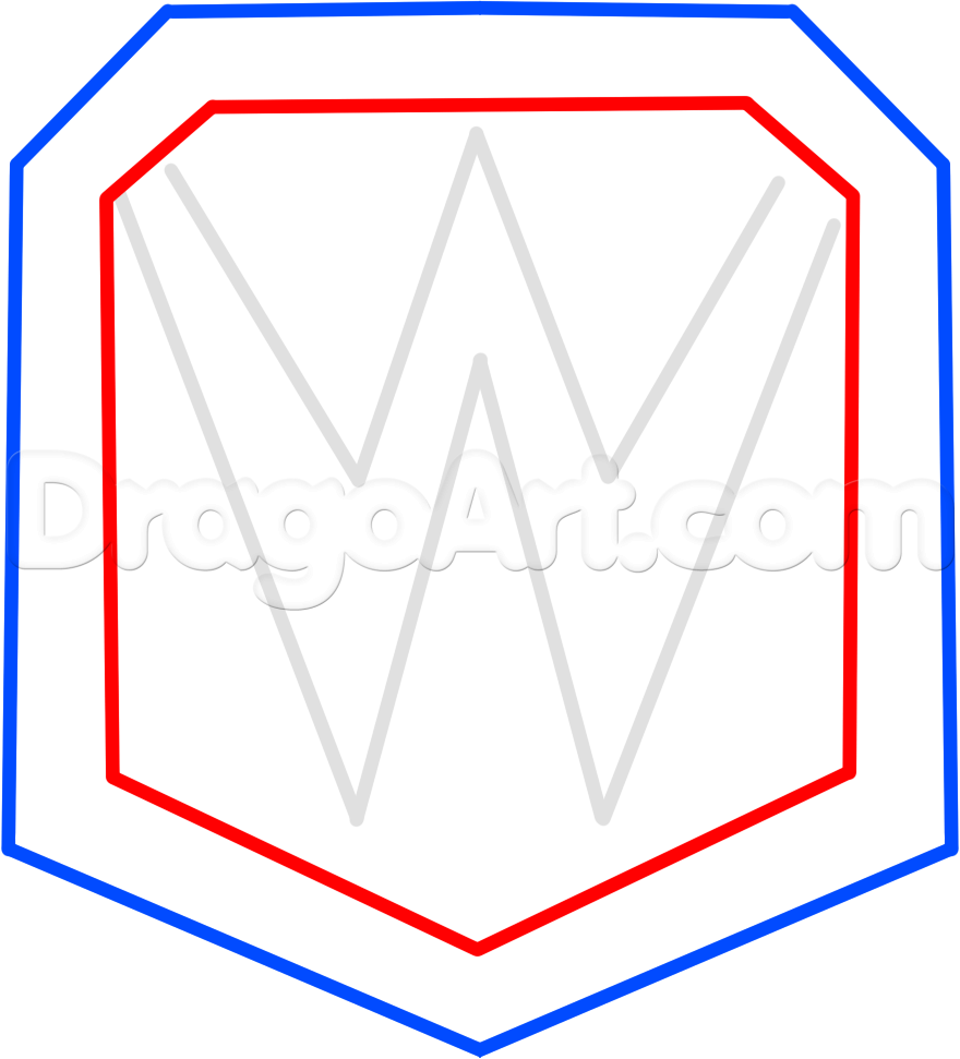 880x971 How To Draw Wwe Championship Belt, Step