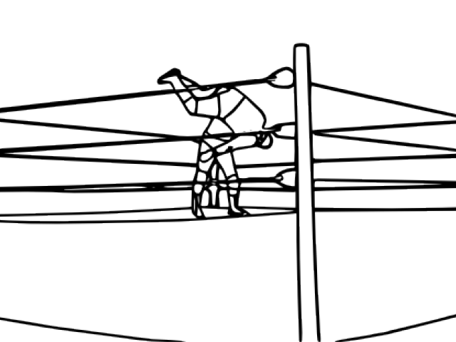 640x480 Wrestling Clipart Drawing