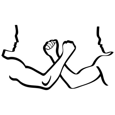 490x490 Arm Wrestling Vector