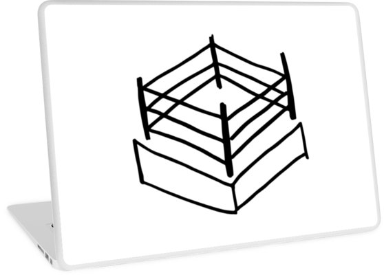 558x400 Wrestling Ring Laptop Skins