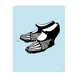 300x300 Zeldas Party Flapper Shoesrobins Egg Blue Painting