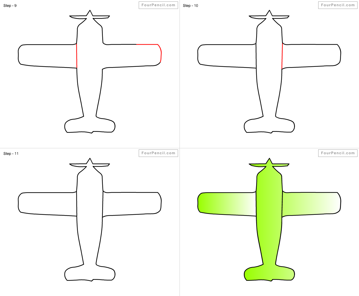 1250x1032 Fpencil How To Draw Aeroplane For Kids Step
