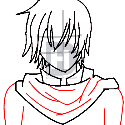 400x400 how to draw kaito, vocaloid, step