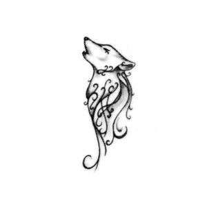 300x300 Cute Wolf Drawing Temporary Wrist Tattoo Design Tattos Wolf