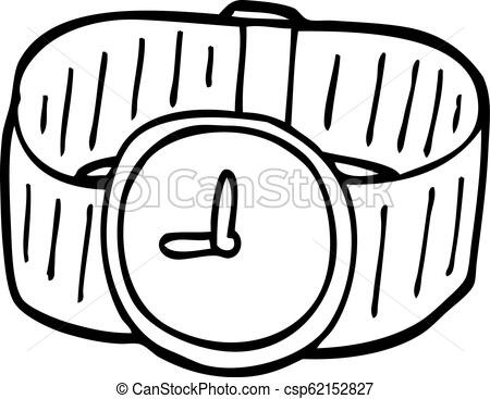 450x367 Line Drawing Cartoon Wrist Watch