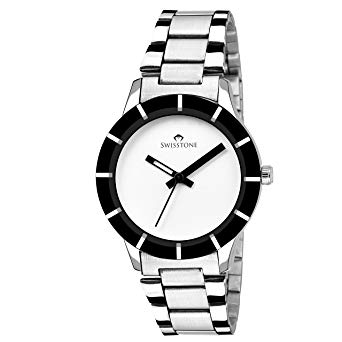 342x342 Buy Swisstone White Ch Stainless Steel Chain Analogue White