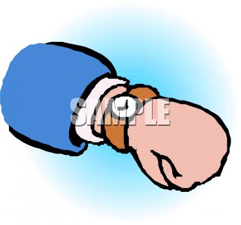 350x327 Royalty Free Clipart Image Cartoon Drawing Of A Watch
