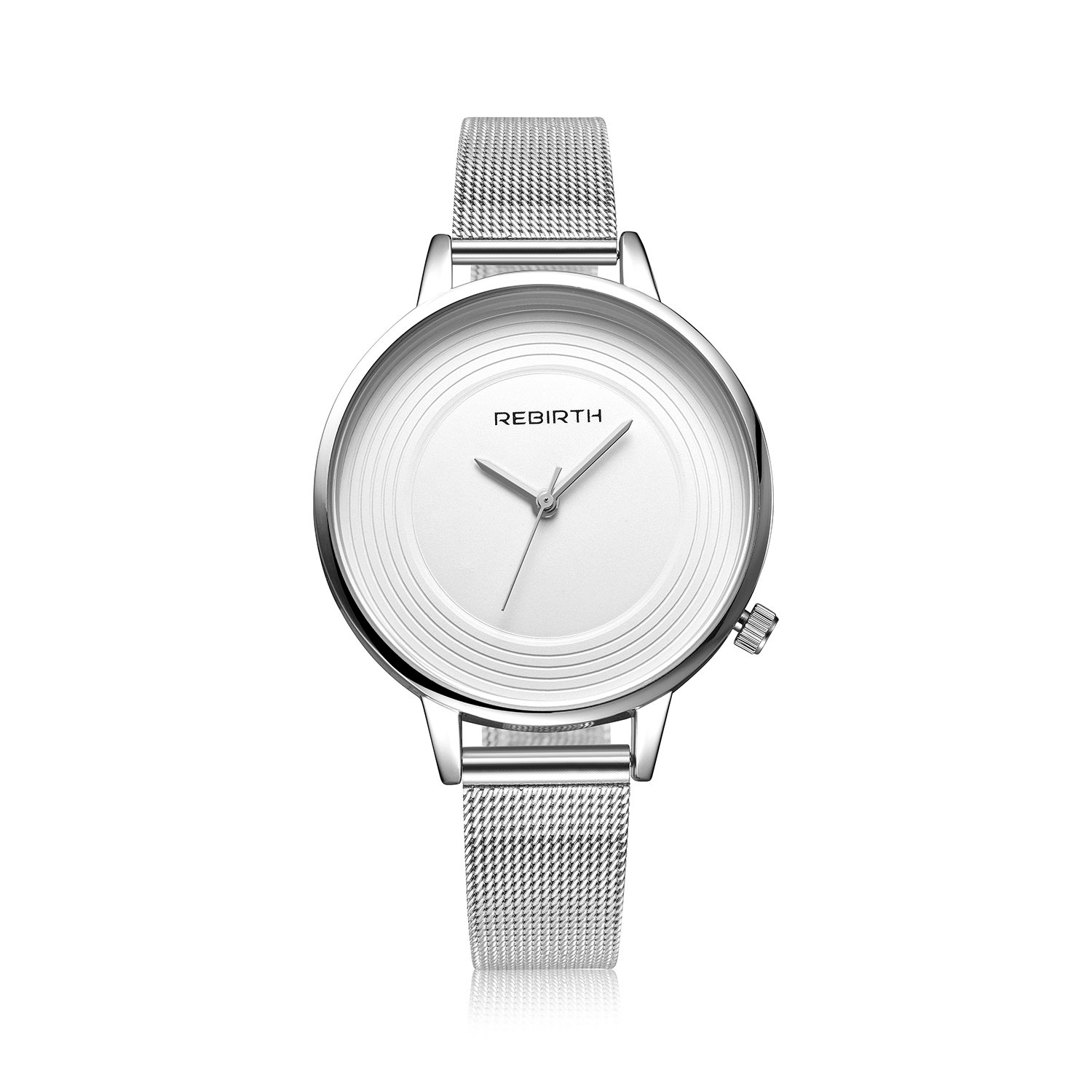 1500x1500 Bosymart Women's Silver Tone Quartz Alloy Dress Watch