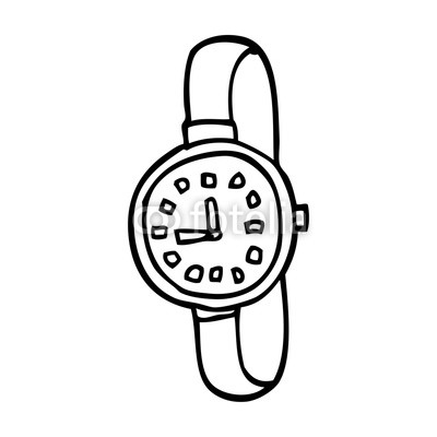 400x400 Line Drawing Cartoon Wrist Watch Buy Photos Ap Images Detailview
