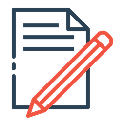 256x256 Document, Paper, Write, Pencil, Pen, Drawing Icon Of Line Style