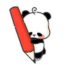 240x240 Panda Write Gif